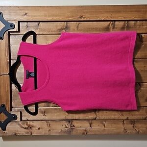 Lauren Hansen Pink Cashmere Sleeveless Tank Top Medium